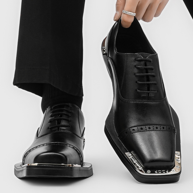 Men Formal Wear Look - Men's leather shoes - British style