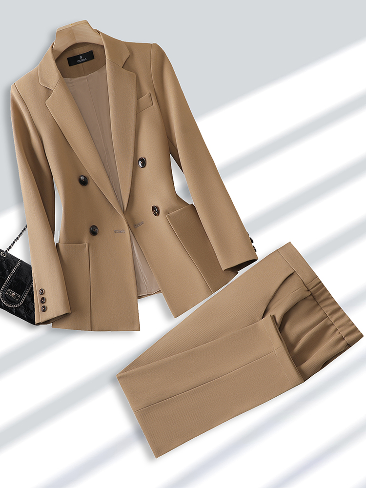 Khaki Formal Wear Men - Fashion Ladies Pant Suit Formal Women