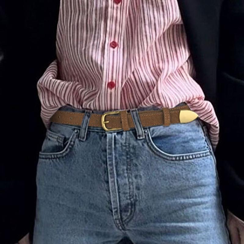 Formal Belt Leather Thin - Leather Thin Belt with Pin Buckle