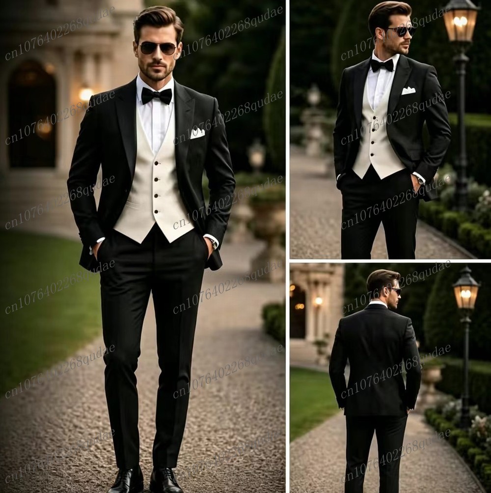 Formal Black And White Men Sui - Formal Wear Jersey For Men review and price
