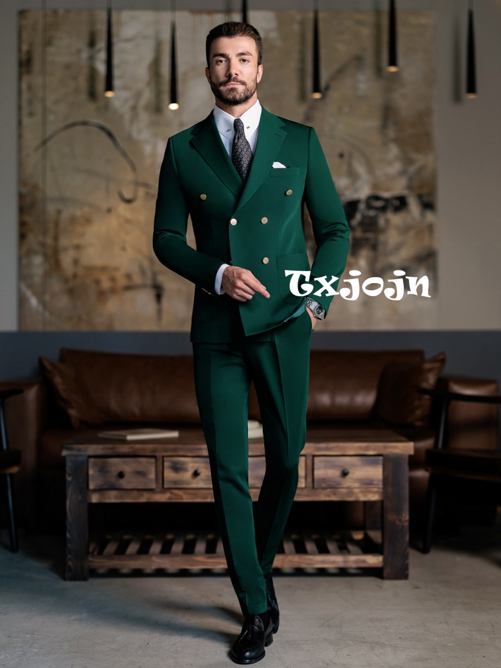 Green Formal Man Slim Fit Suit - Men Formal Wear Green review and price