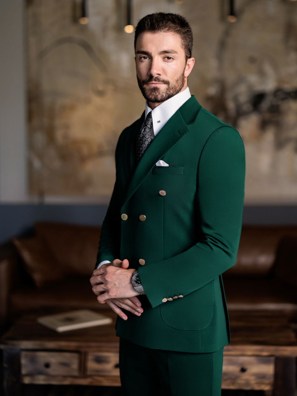 Green Formal Man Slim Fit Suit - Men Formal Wear Green review and price