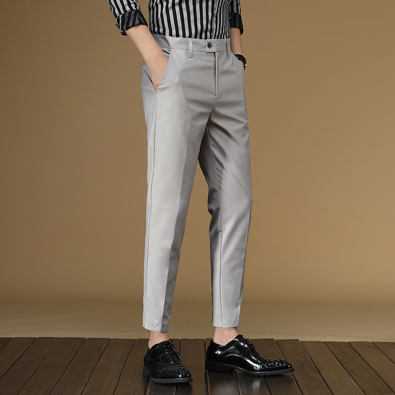 Summer Suit Pants Men Red Blac - Khaki Formal Wear Men review and price