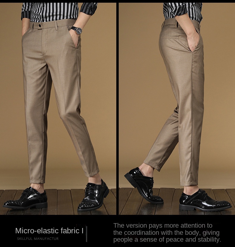 Summer Suit Pants Men Red Blac - Khaki Formal Wear Men review and price