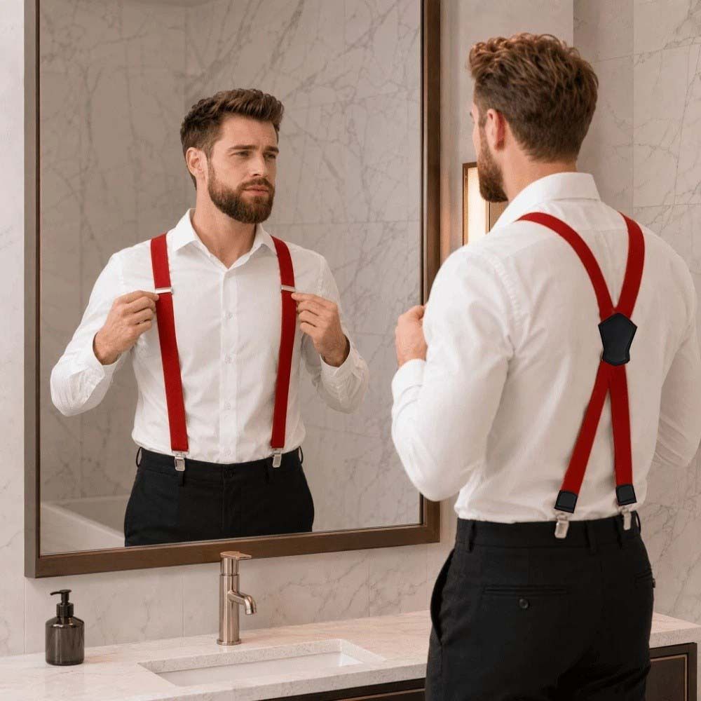 Elastic Heavy Duty Suspenders  - Suspender Clip Formal review and price