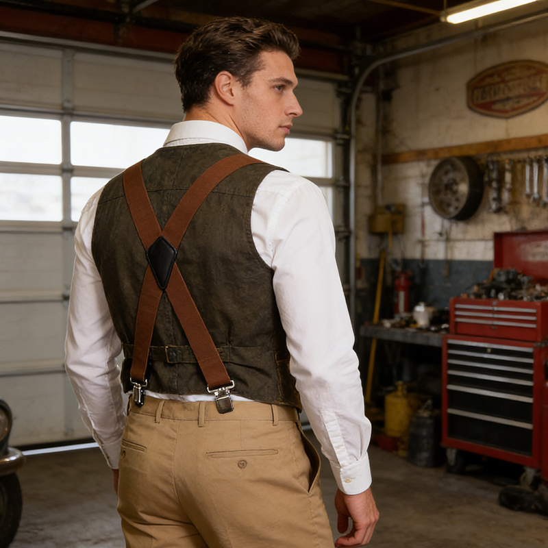 Retro Y-back Men's Suspenders  - Suspender Clip Formal review and price
