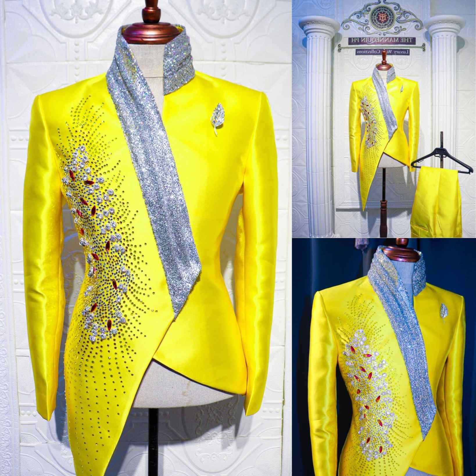 Fashion Yellow Wedding Tuxedos - Formal Wear For Men Yellow review and price