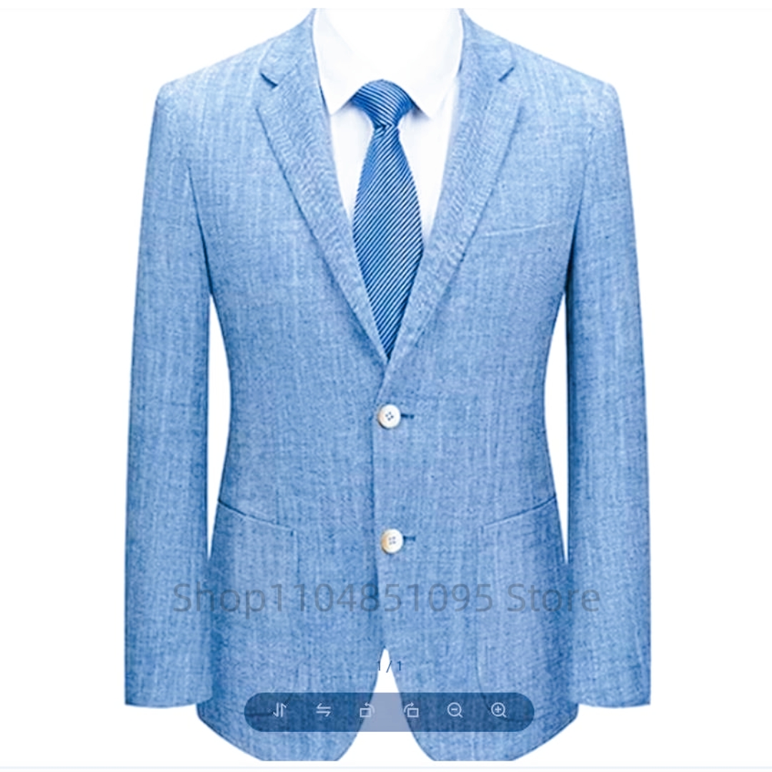Men's Slim Fit Linen Suit Blaz - Men Linen Formal Wear review and price