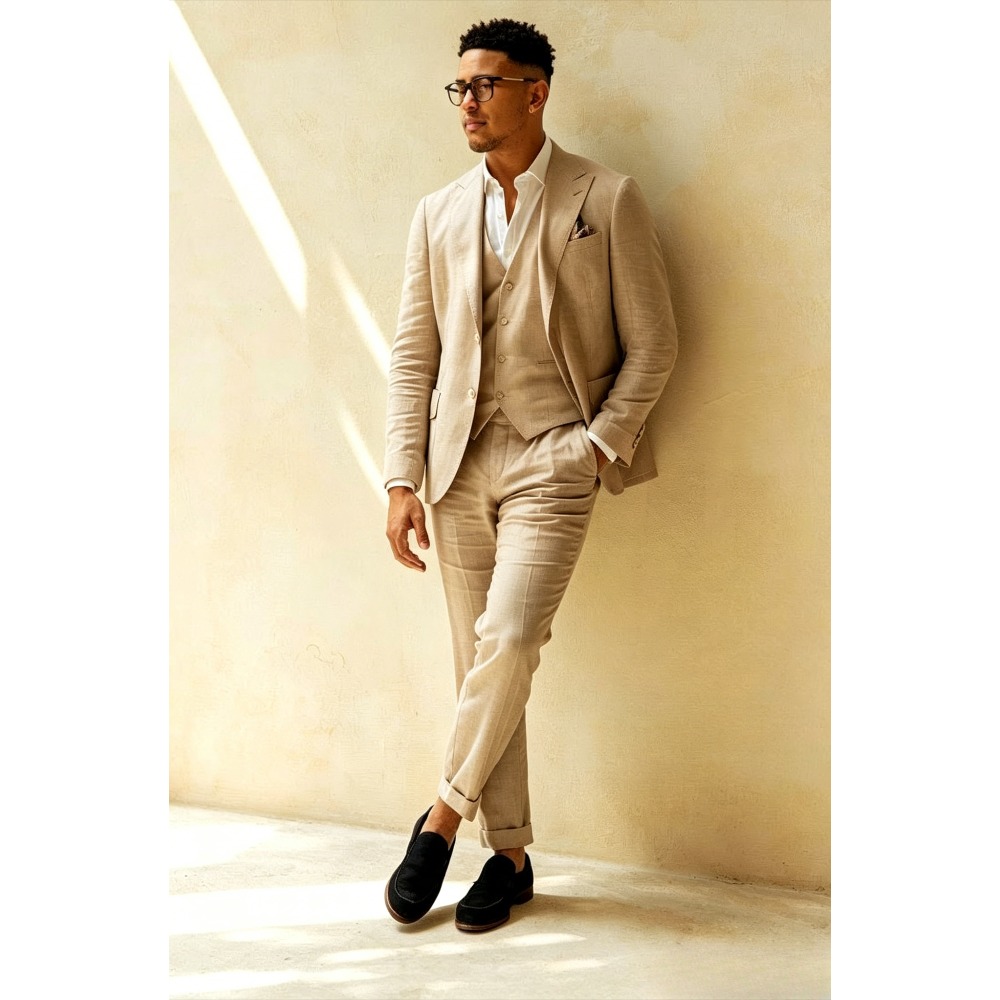 Sage Green Linen Wedding Suits - Men Linen Formal Wear review and price
