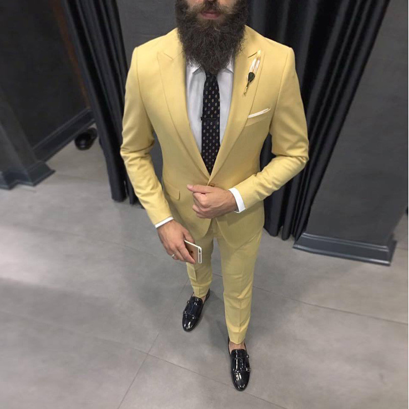 2025 Latest Yellow Men Suits f - Formal Wear For Men Yellow review and price