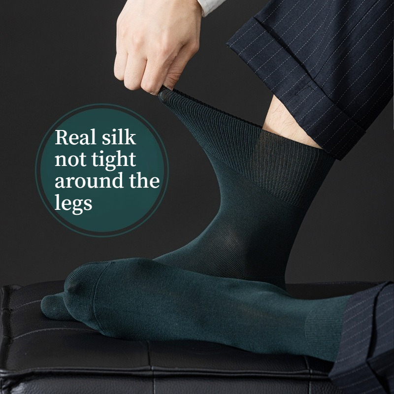 Men's Real Silk Business Dress - Men Formal Wear Green review and price