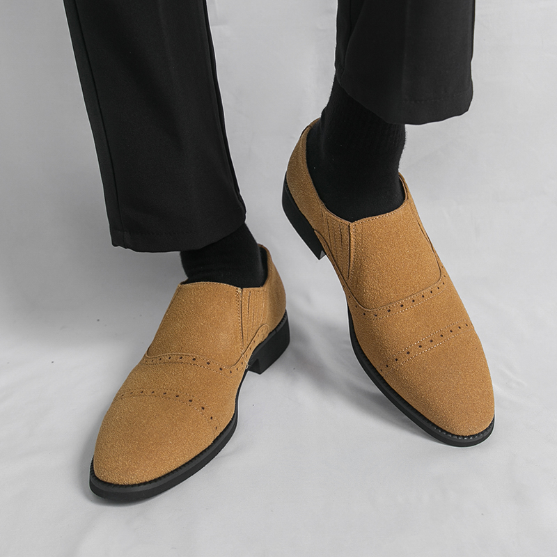 Retro Men Loafers Black Yellow - Formal Wear For Men Yellow review and price