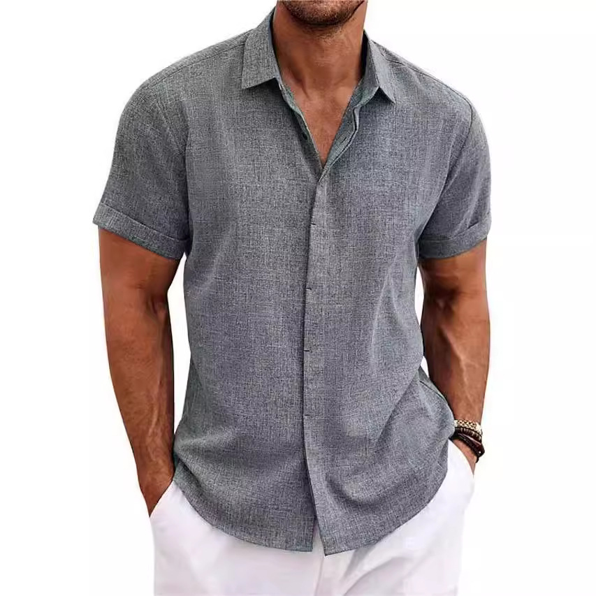 Men's Fashion Casual Solid Col - Men Linen Formal Wear review and price