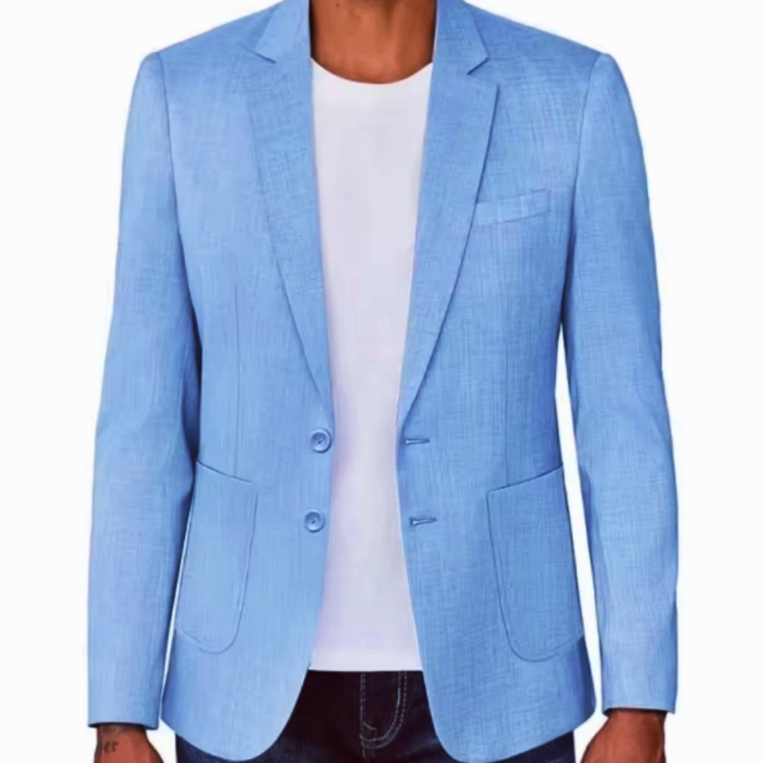 Slim Fit Men's Beige/Blue Line - Men Linen Formal Wear review and price