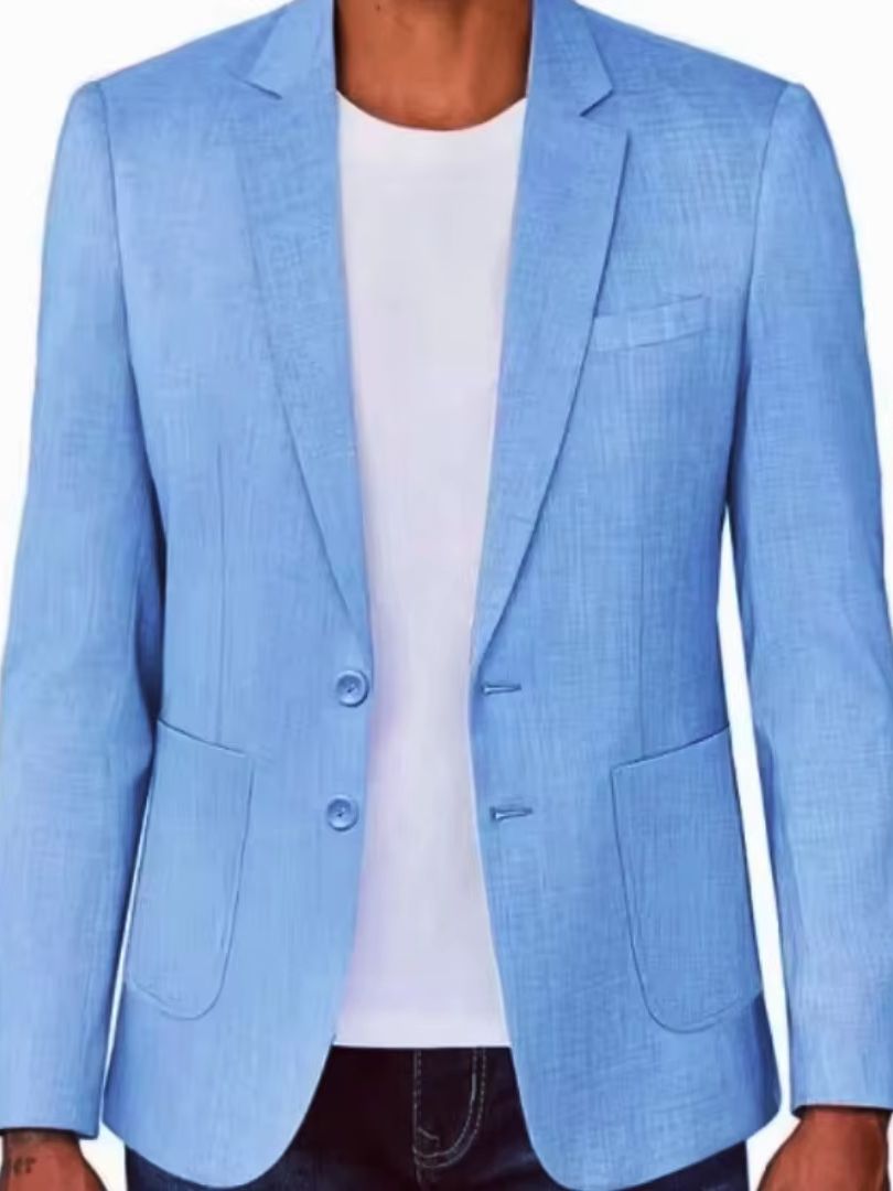 Slim Fit Men's Beige/Blue Line - Men Linen Formal Wear review and price