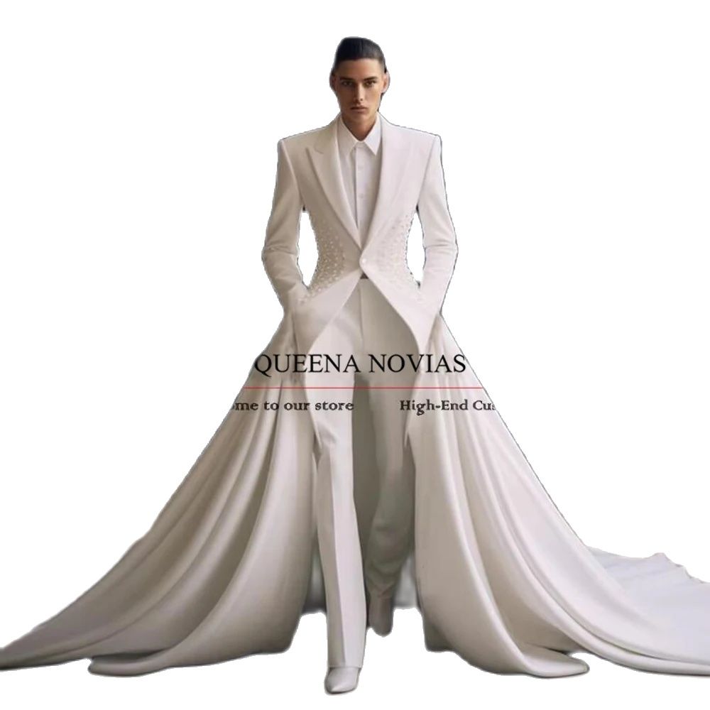 Elegant Pearls Men Suits With  - Formal Wear Jersey For Men review and price