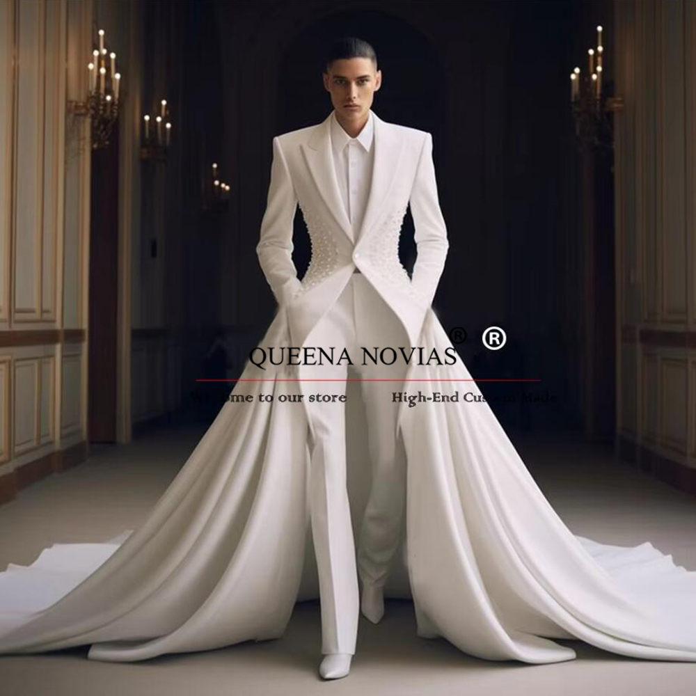 Elegant Pearls Men Suits With  - Formal Wear Jersey For Men review and price