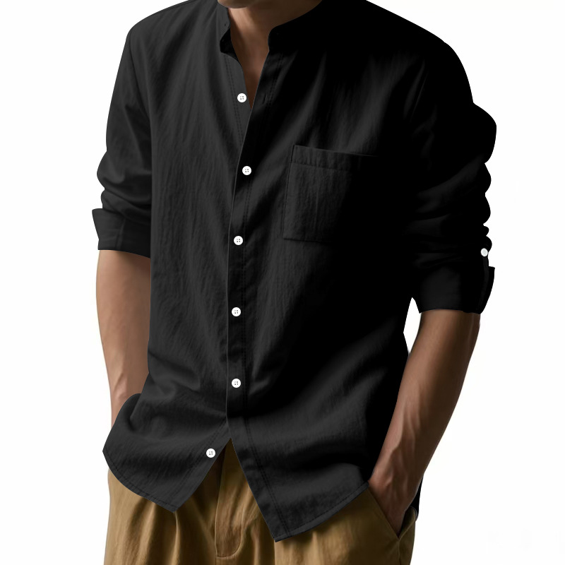 Men's Linen Stand Up Collar Sh - Men Linen Formal Wear review and price
