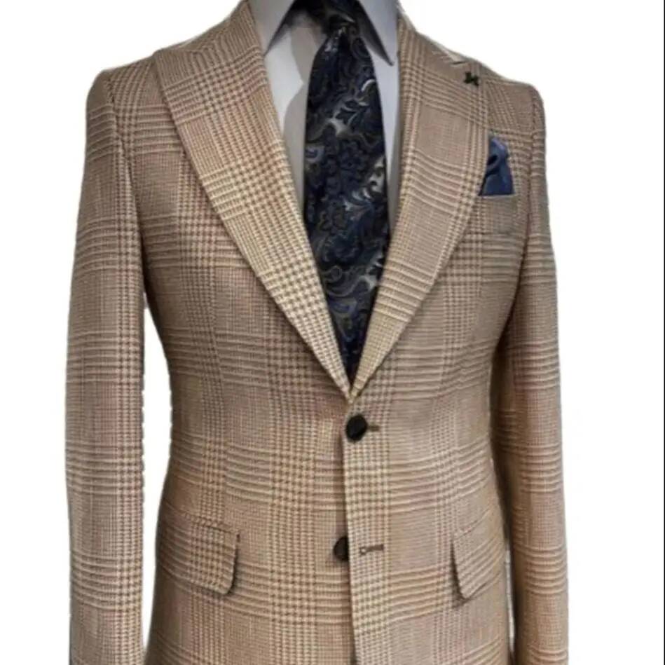 Khaki 2 Pieces Suit Houndstoot - Khaki Formal Wear Men review and price